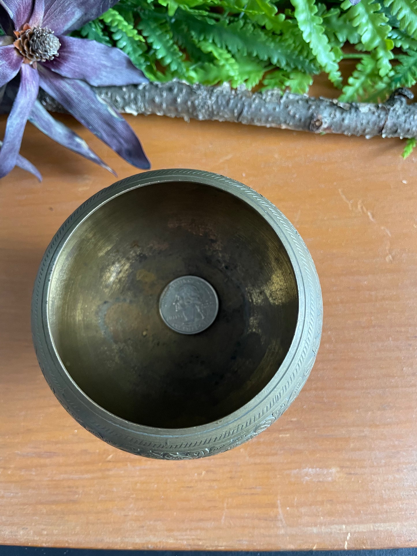 Vintage Brass Cauldron