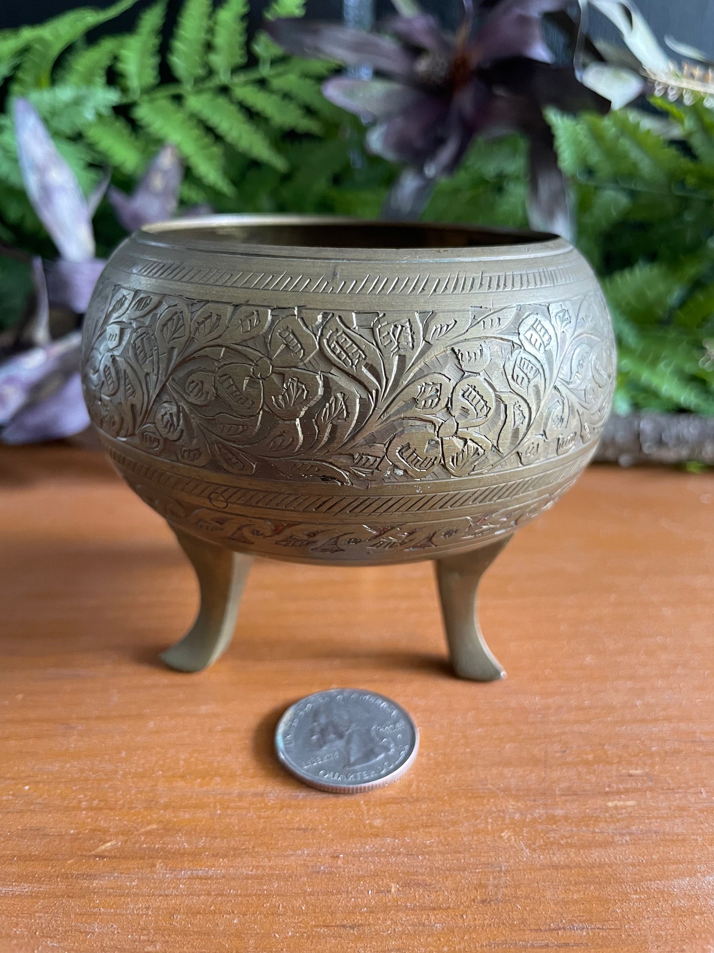 Vintage Brass Cauldron