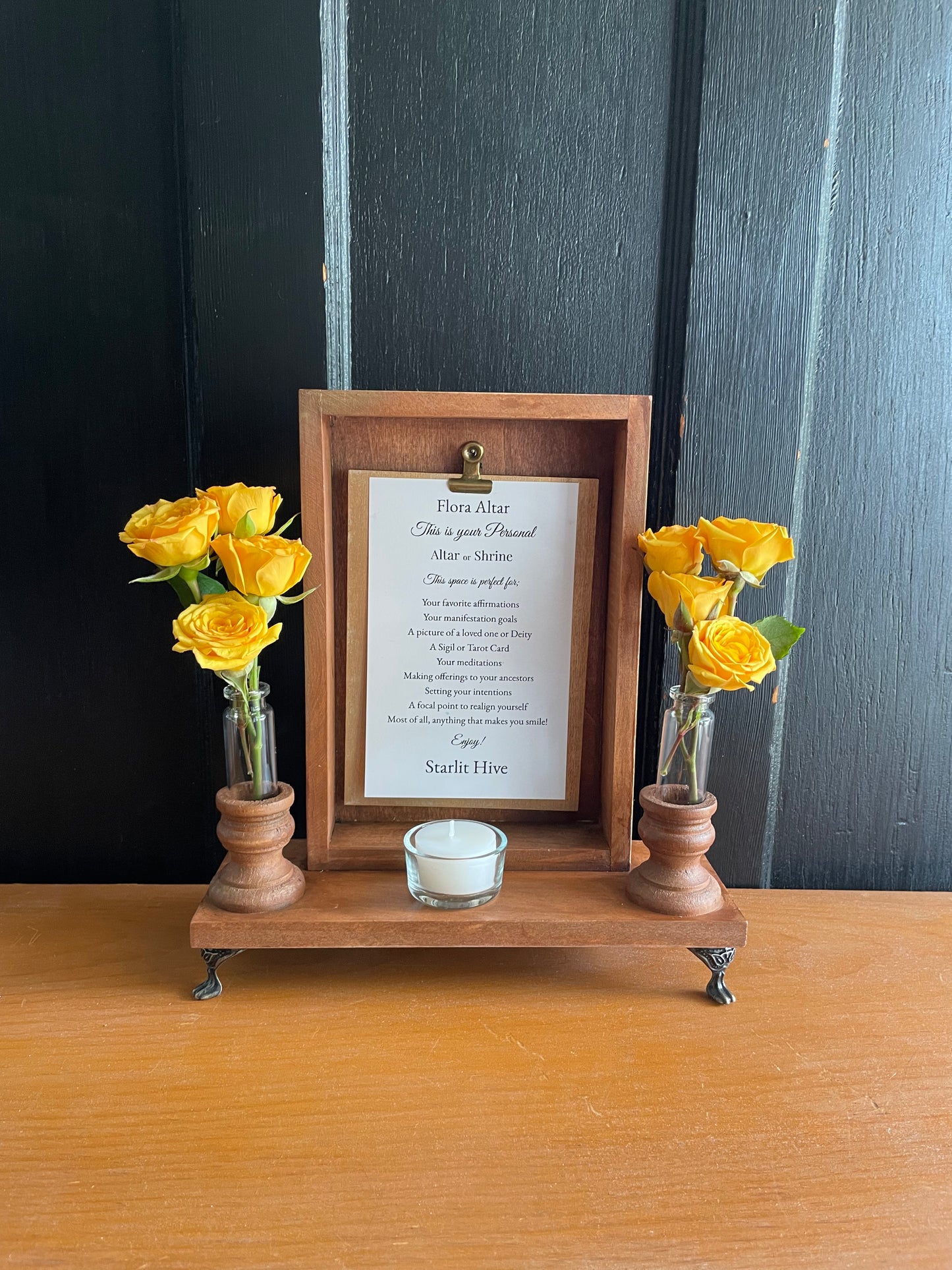 Flora Altar, amaretto stain