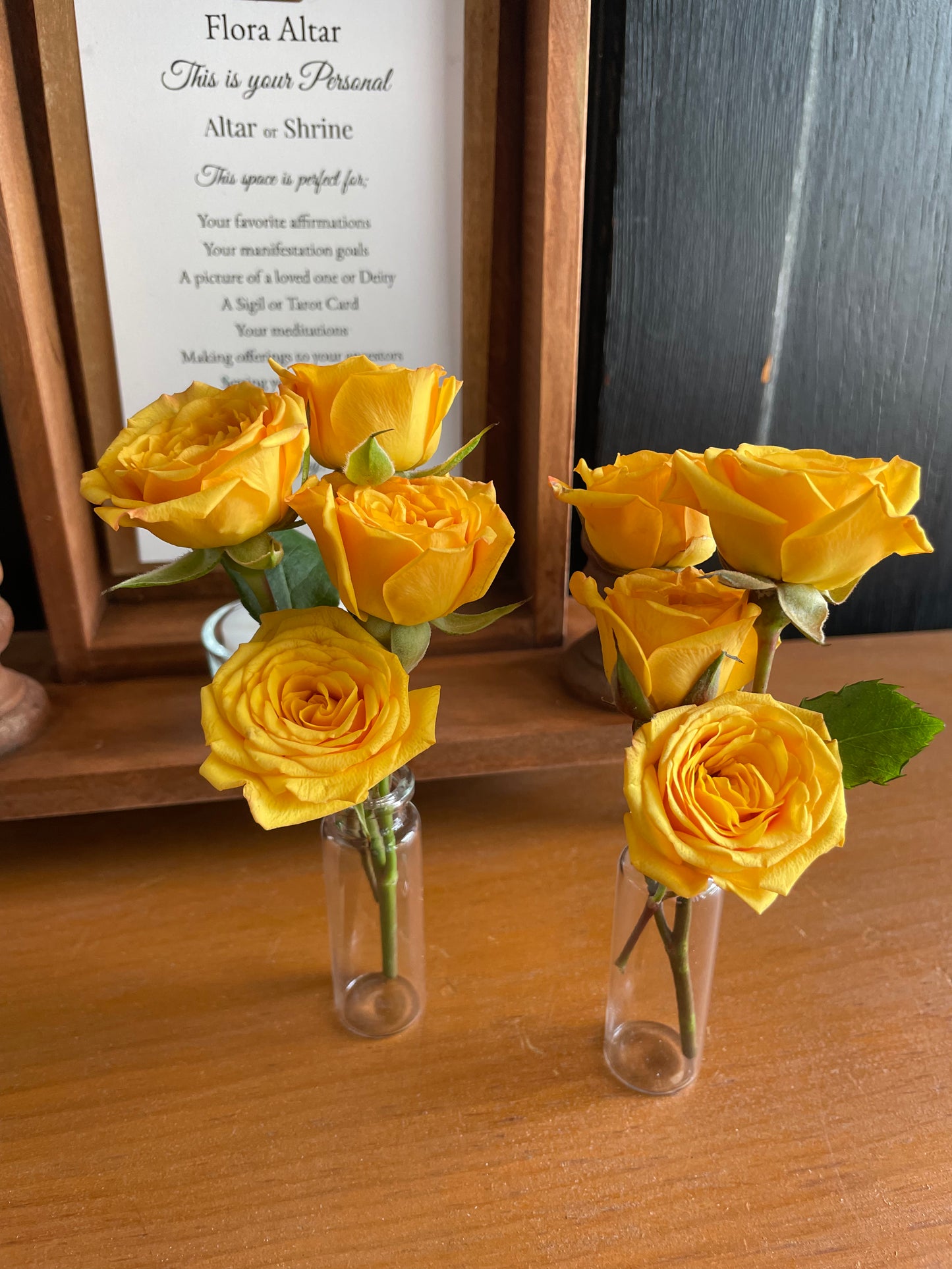 Flora Altar, amaretto stain