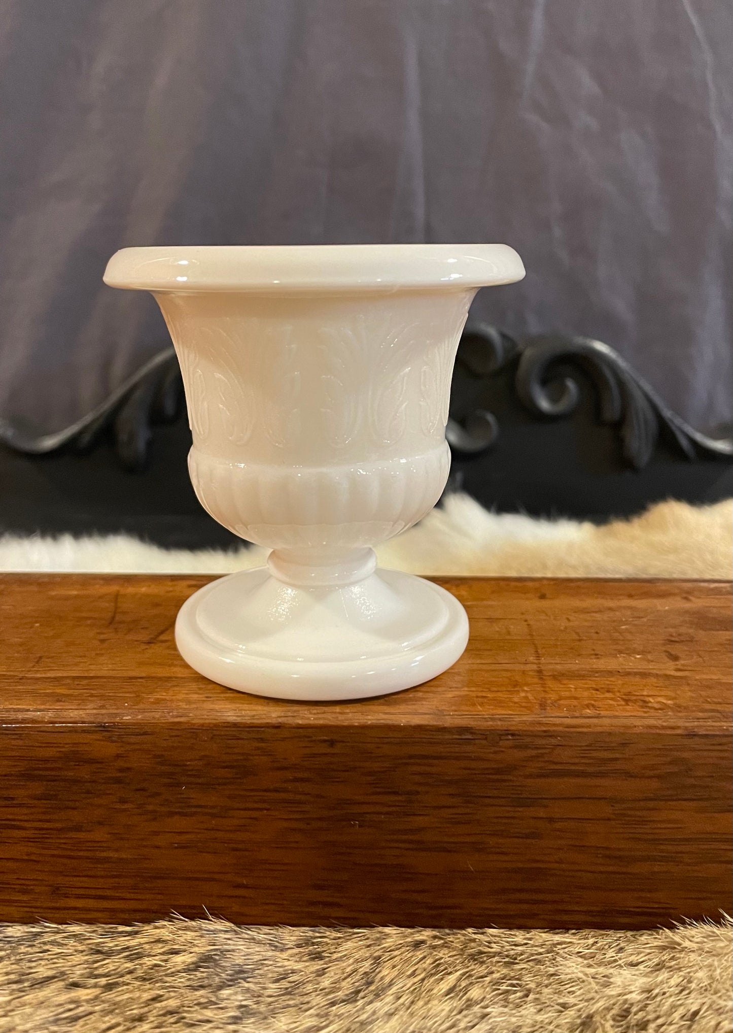 Milk Glass mini Urn